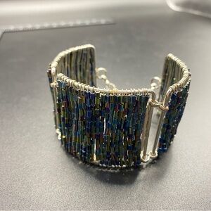 Bohemian Auroa Borealis Beaded Chunky Bracelet